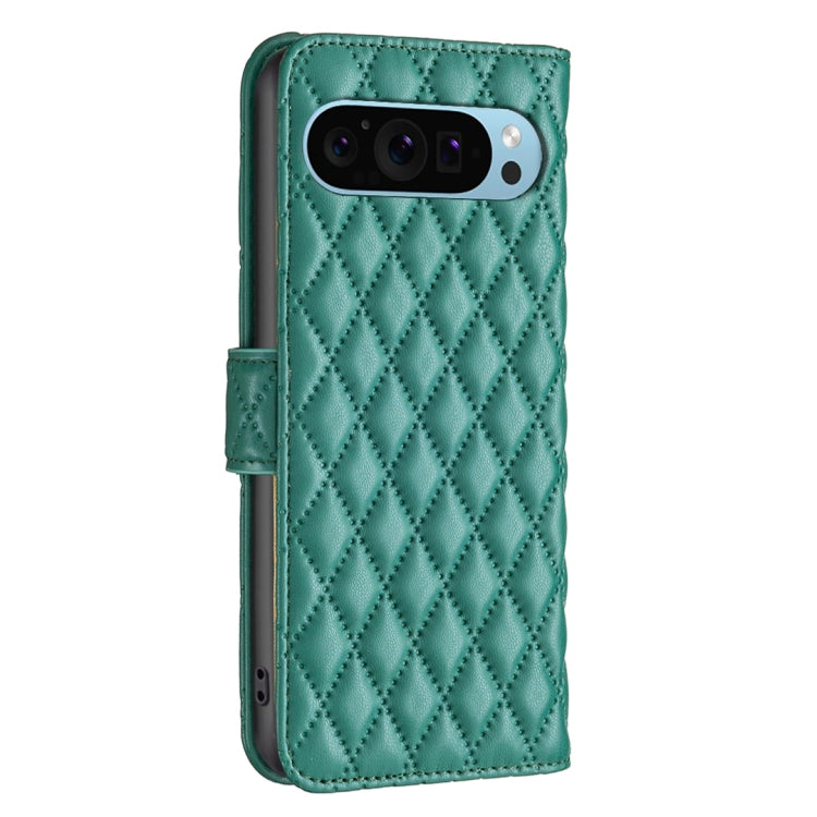 For Google Pixel 9 Pro Diamond Lattice Wallet Leather Flip Phone Case(Green) - Google Cases by PMC TechLife | Online Shopping South Africa | PMC TechLife | Buy Now Pay Later Mobicred
