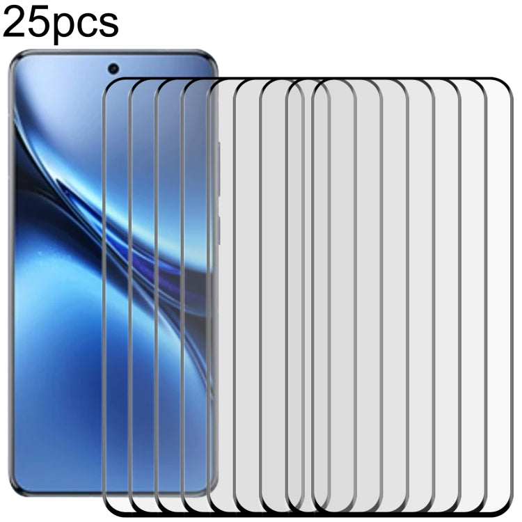 For vivo X200 Pro 25pcs 3D Curved Edge Full Screen Tempered Glass Film(Black) - free shipping - PMC Jewellery - Order now!