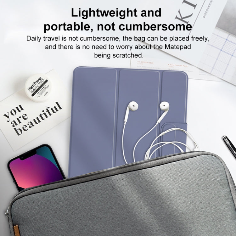 For Huawei Matepad Pro 10.8 3-fold Double-sided Clip Buckle Magnetic Smart Tablet Case(Lavender) - Huawei by PMC TechLife | Online Shopping South Africa | PMC TechLife | Buy Now Pay Later Mobicred