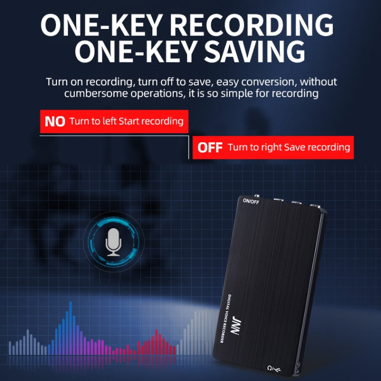 JNN M2 Ultra-thin HD Noise Reduction Intelligent Control Voice Voice Recorder, Capacity:64GB(Black) - free shipping - PMC Jewellery - Order now!
