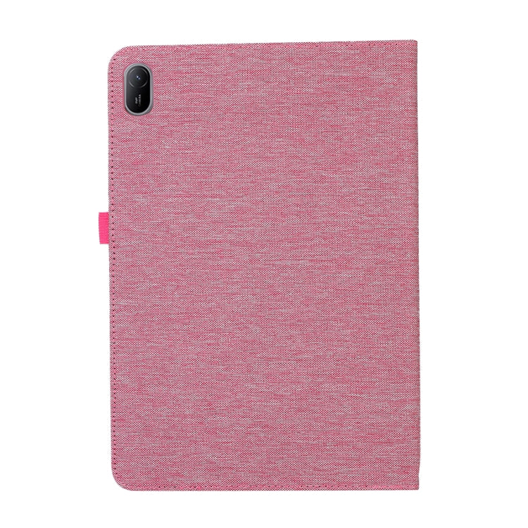 For Huawei MatePad SE 11 2024 Fabric Leather Tablet Case(Rose Red) - Huawei by PMC Jewellery | Online Shopping South Africa | PMC Jewellery | Buy Now Pay Later Mobicred