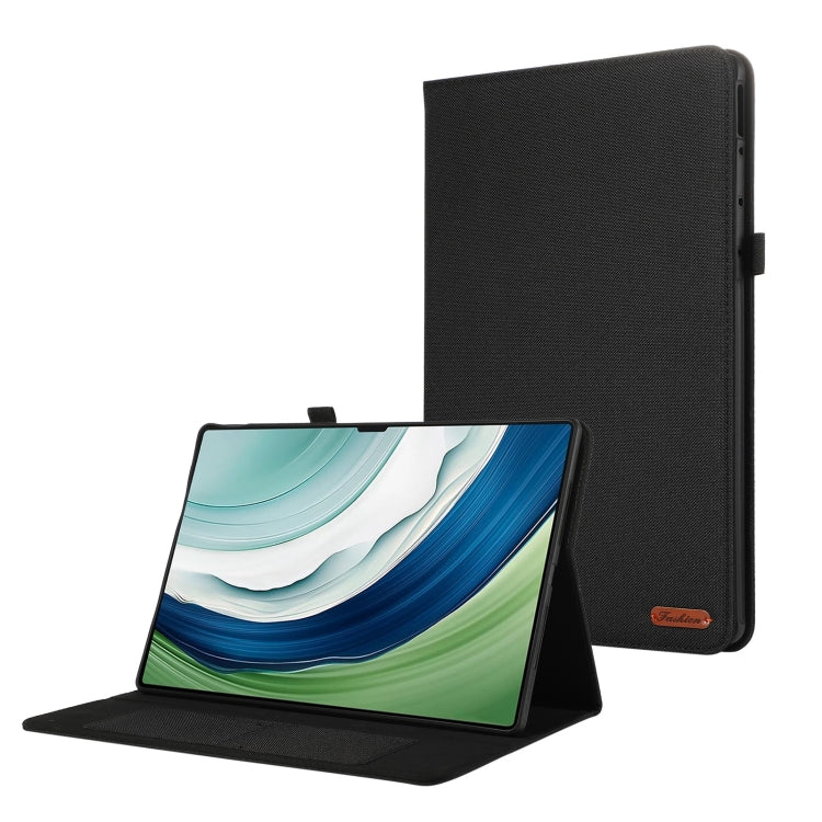 For Huawei MatePad Pro 12.2 2024 Fabric Leather Tablet Case(Black) - Huawei by PMC Jewellery | Online Shopping South Africa | PMC Jewellery | Buy Now Pay Later Mobicred