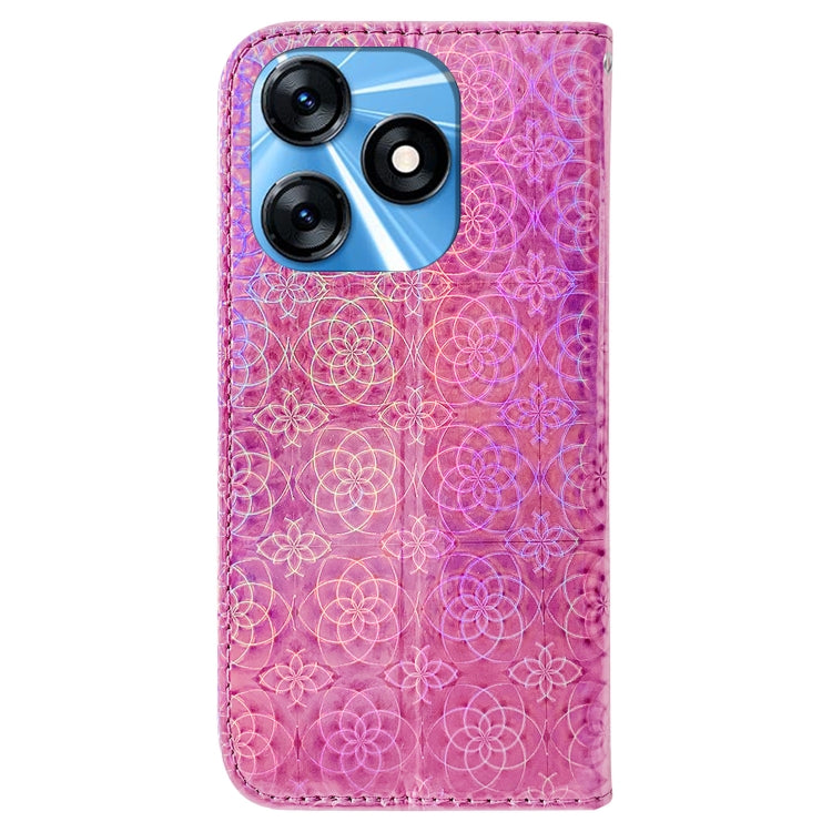 For Tecno Spark 10 / Spark 10C Colorful Magnetic Buckle Leather Phone Case(Pink) - Tecno Cases by PMC TechLife | Online Shopping South Africa | PMC TechLife