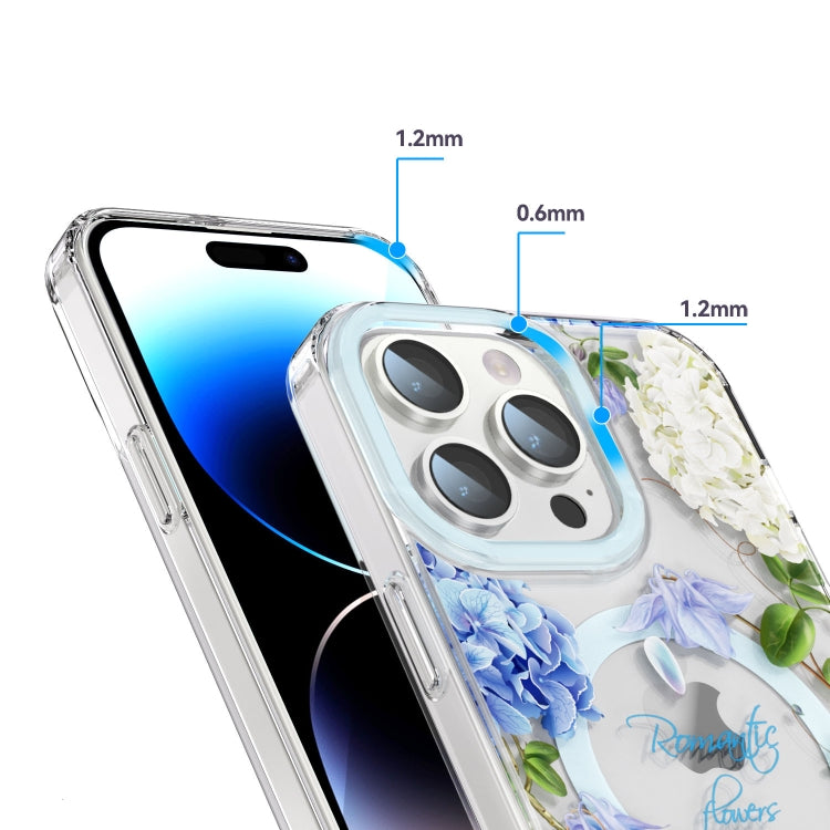 For iPhone 13 Pro Max MagSafe Magnetic TPU Phone Case(Small Floral) - iPhone 13 Pro Max Cases by PMC TechLife | Online Shopping South Africa | PMC TechLife