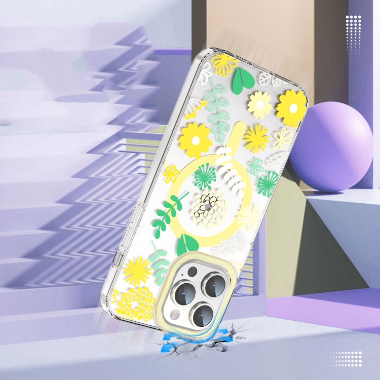 For iPhone 13 MagSafe Magnetic TPU Phone Case(Yellow Chrysanthemum) - iPhone 13 Cases by PMC TechLife | Online Shopping South Africa | PMC TechLife