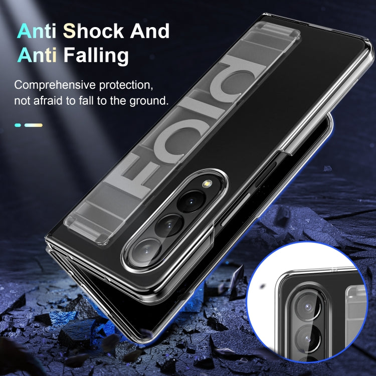 For Samsung Galaxy Z Fold4 Silicone Wristband Holder Foldable Phone Case(Blue) - Galaxy Z Fold4 5G Cases by PMC TechLife | Online Shopping South Africa | PMC TechLife