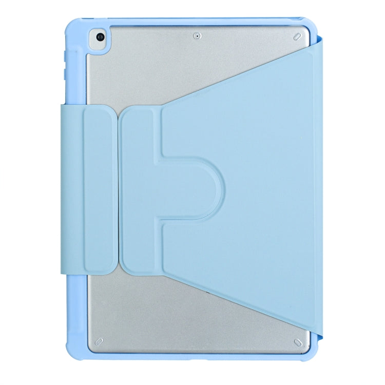For iPad 11 2025 / 10th Gen 10.9 2022 F10B 360 Rotation Acrylic Transparent Bluetooth Keyboard Leather Case(Blue) - Universal by PMC TechLife | Online Shopping South Africa | PMC TechLife | Buy Now Pay Later Mobicred