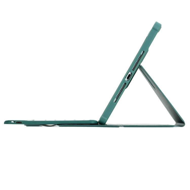 For iPad 10th Gen 10.9 2022 F10B 360 Rotation Acrylic Transparent Bluetooth Keyboard Leather Case(Green) - Universal by PMC TechLife | Online Shopping South Africa | PMC TechLife
