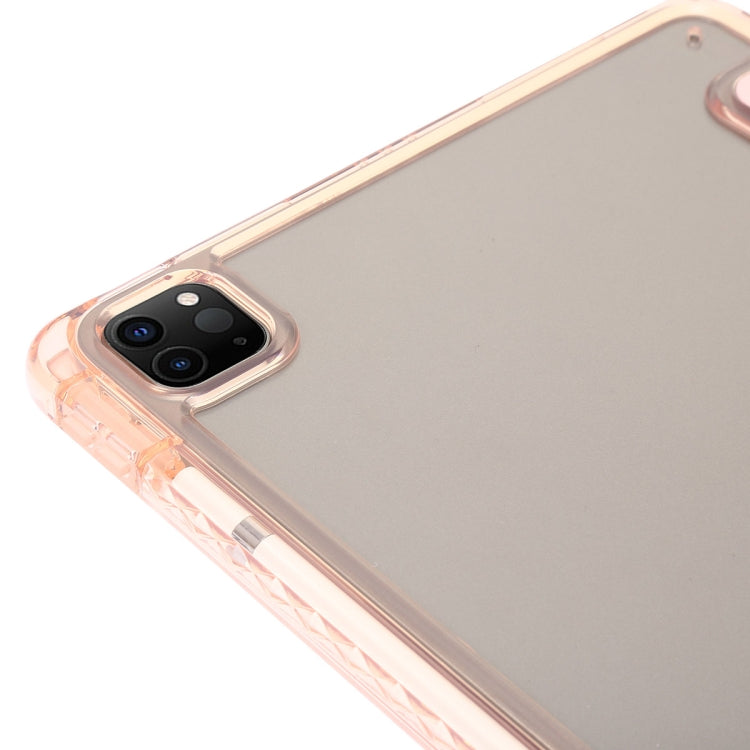 For iPad Air 13 2024 Clear Acrylic 3-Fold Leather Tablet Case(Grey) - iPad Air 13 2024 Cases by PMC TechLife | Online Shopping South Africa | PMC TechLife | Buy Now Pay Later Mobicred