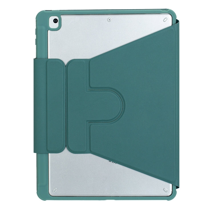 For iPad 10th Gen 10.9 2022 F10B-AS 360 Rotation Acrylic Transparent Bluetooth Keyboard Leather Case With Touch Control / Backlight(Green) - Universal by PMC TechLife | Online Shopping South Africa | PMC TechLife