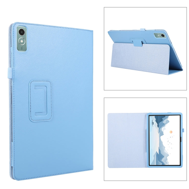 For Lenovo Xiaoxin Pad 11 2024 / M11 Litchi Texture Leather Tablet Case(Light Blue) - Lenovo by PMC Jewellery | Online Shopping South Africa | PMC Jewellery | Buy Now Pay Later Mobicred
