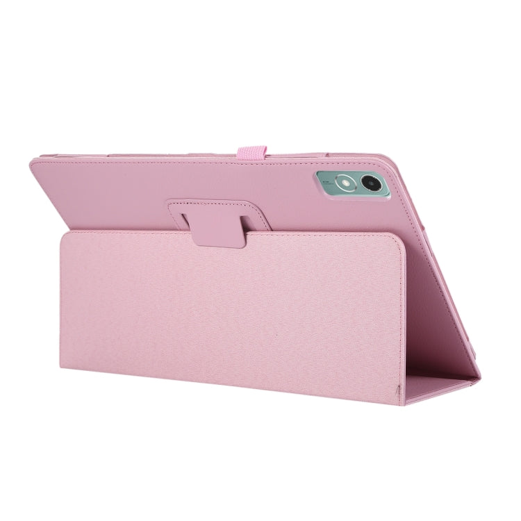 For Lenovo Xiaoxin Pad 11 2024 / M11 Litchi Texture Leather Tablet Case(Pink) - Lenovo by PMC Jewellery | Online Shopping South Africa | PMC Jewellery | Buy Now Pay Later Mobicred