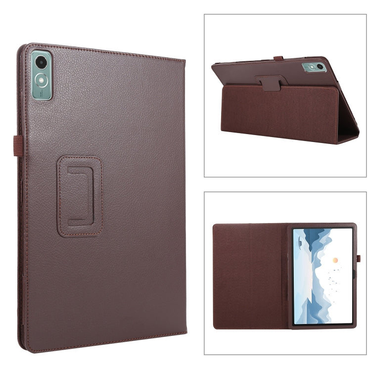 For Lenovo Xiaoxin Pad 11 2024 / M11 Litchi Texture Leather Tablet Case(Brown) - Lenovo by PMC Jewellery | Online Shopping South Africa | PMC Jewellery | Buy Now Pay Later Mobicred
