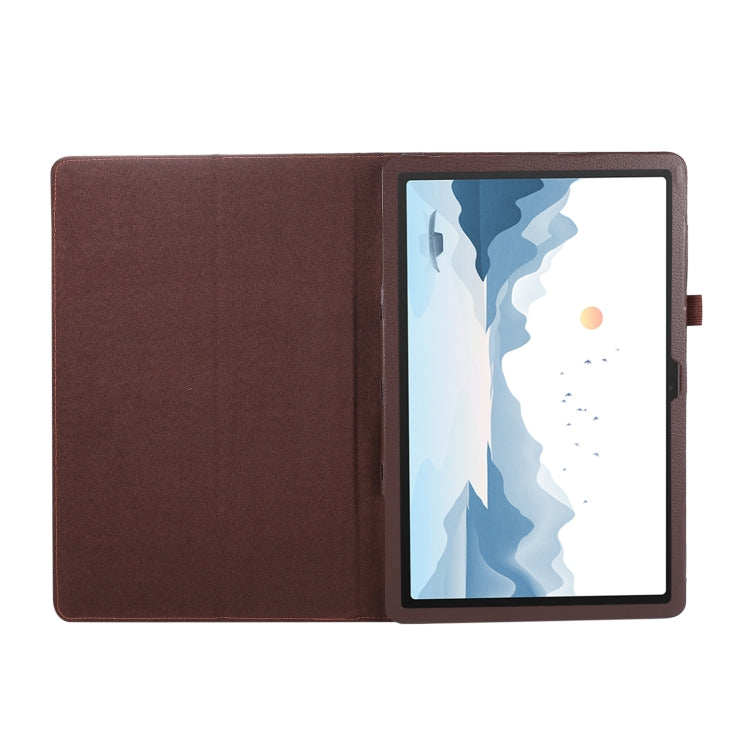 For Lenovo Xiaoxin Pad 11 2024 / M11 Litchi Texture Leather Tablet Case(Brown) - Lenovo by PMC Jewellery | Online Shopping South Africa | PMC Jewellery | Buy Now Pay Later Mobicred