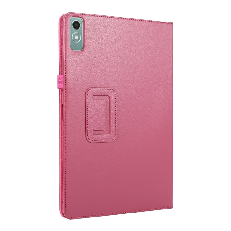 For Lenovo Xiaoxin Pad 11 2024 / M11 Litchi Texture Leather Tablet Case(Rose Red) - Lenovo by PMC Jewellery | Online Shopping South Africa | PMC Jewellery | Buy Now Pay Later Mobicred