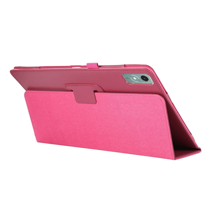 For Lenovo Xiaoxin Pad 11 2024 / M11 Litchi Texture Leather Tablet Case(Rose Red) - Lenovo by PMC Jewellery | Online Shopping South Africa | PMC Jewellery | Buy Now Pay Later Mobicred