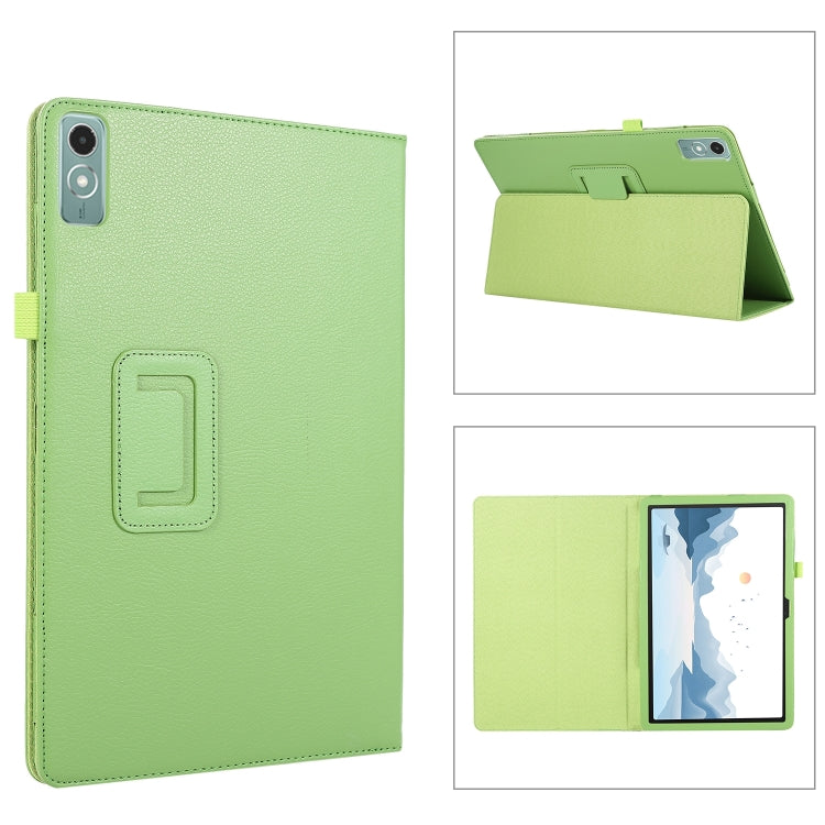 For Lenovo Xiaoxin Pad 11 2024 / M11 Litchi Texture Leather Tablet Case(Green) - Lenovo by PMC Jewellery | Online Shopping South Africa | PMC Jewellery | Buy Now Pay Later Mobicred