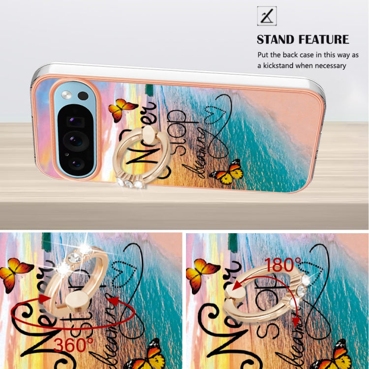 For Google Pixel 9 Pro XL Electroplating IMD TPU Phone Case with Ring(Dream Butterfly) - free shipping - PMC TechLife - Order now!