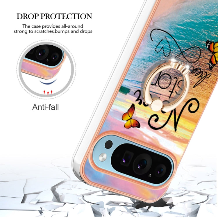 For Google Pixel 9 Pro XL Electroplating IMD TPU Phone Case with Ring(Dream Butterfly) - free shipping - PMC TechLife - Order now!
