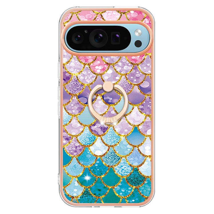 For Google Pixel 9 / 9 Pro Electroplating IMD TPU Phone Case with Ring(Colorful Scales) - Google Cases by PMC TechLife | Online Shopping South Africa | PMC TechLife | Buy Now Pay Later Mobicred
