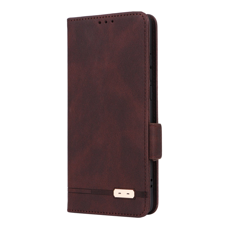 For OPPO Reno10 Pro+ Magnetic Clasp Leather Phone Case(Brown) - OPPO Cases by PMC TechLife | Online Shopping South Africa | PMC TechLife