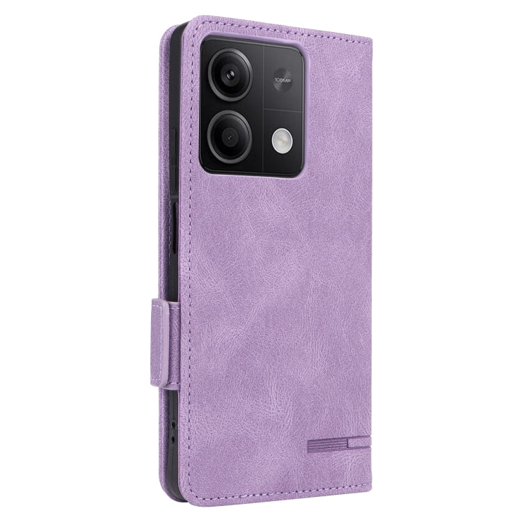 For Xiaomi Redmi Note 13 5G Magnetic Clasp Leather Phone Case(Purple) - Note 13 Cases by PMC TechLife | Online Shopping South Africa | PMC TechLife | Buy Now Pay Later Mobicred