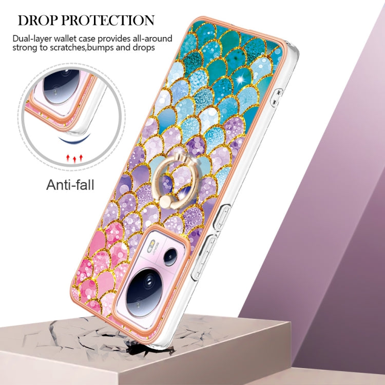 For Xiaomi 13 Lite 5G Electroplating IMD TPU Phone Case with Ring(Colorful Scales) - 13 Lite Cases by PMC TechLife | Online Shopping South Africa | PMC TechLife | Buy Now Pay Later Mobicred