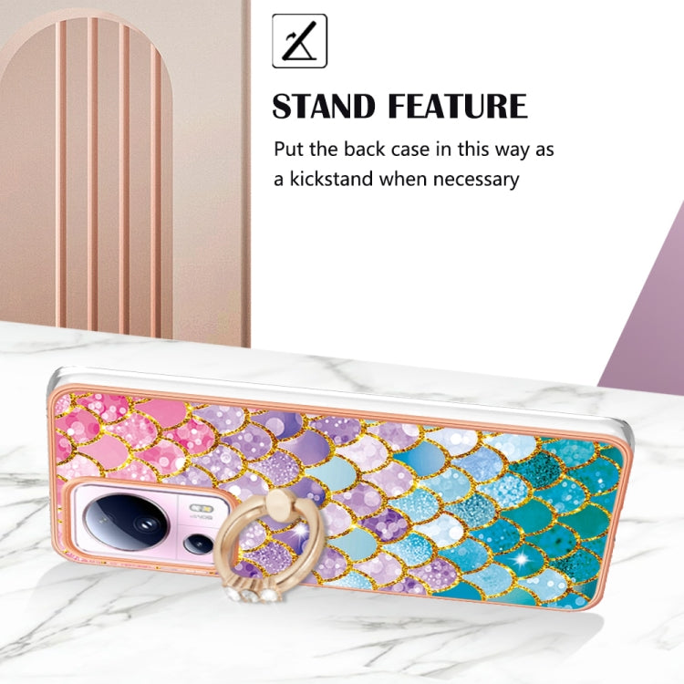 For Xiaomi 13 Lite 5G Electroplating IMD TPU Phone Case with Ring(Colorful Scales) - 13 Lite Cases by PMC TechLife | Online Shopping South Africa | PMC TechLife | Buy Now Pay Later Mobicred