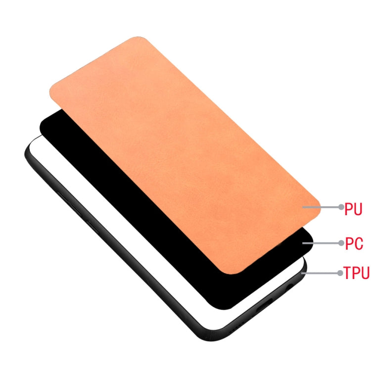 For Xiaomi Redmi 13C 4G / Poco C65 Sewing Cow Pattern Skin PC + PU + TPU Phone Case(Orange) - 13C Cases by PMC TechLife | Online Shopping South Africa | PMC TechLife | Buy Now Pay Later Mobicred