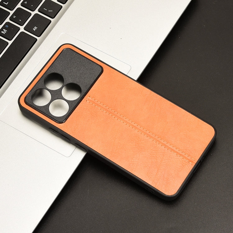 For Xiaomi Redmi K70 / K70 Pro Sewing Cow Pattern Skin PC + PU + TPU Phone Case(Orange) - free shipping - PMC TechLife - Order now!