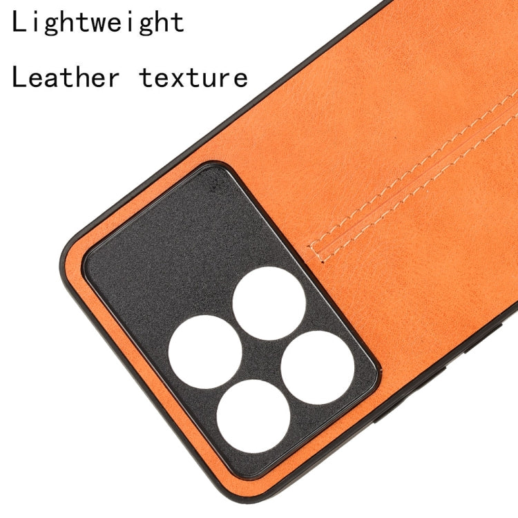 For Xiaomi Redmi K70 / K70 Pro Sewing Cow Pattern Skin PC + PU + TPU Phone Case(Orange) - free shipping - PMC TechLife - Order now!