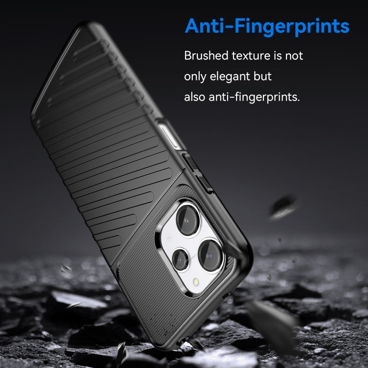 For Xiaomi Poco M6 Pro 5G Thunderbolt Shockproof TPU Protective Soft Phone Case(Black) - Xiaomi Cases by PMC TechLife | Online Shopping South Africa | PMC TechLife