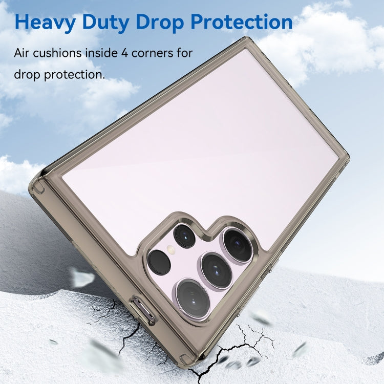 For Samsung Galaxy S24 Ultra 5G Colorful Series Acrylic + TPU Phone Case(Transparent Grey) - Galaxy S24 Ultra 5G Cases by PMC TechLife | Online Shopping South Africa | PMC TechLife