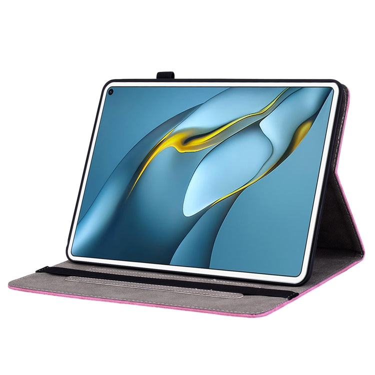 For Huawei MatePad Pro 10.8 2021 / 2018 Butterfly Rose Embossed Leather Tablet Case(Rose Red) - Huawei Cases by PMC TechLife | Online Shopping South Africa | PMC TechLife | Buy Now Pay Later Mobicred