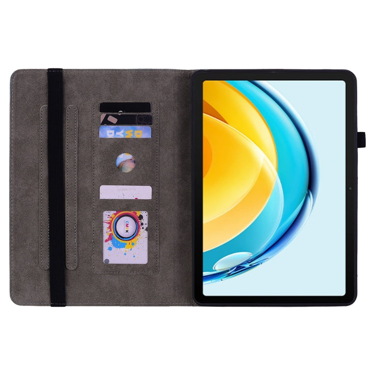 For Huawei MatePad SE 10.4 Butterfly Rose Embossed Leather Tablet Case(Dark Blue) - Huawei Cases by PMC TechLife | Online Shopping South Africa | PMC TechLife | Buy Now Pay Later Mobicred