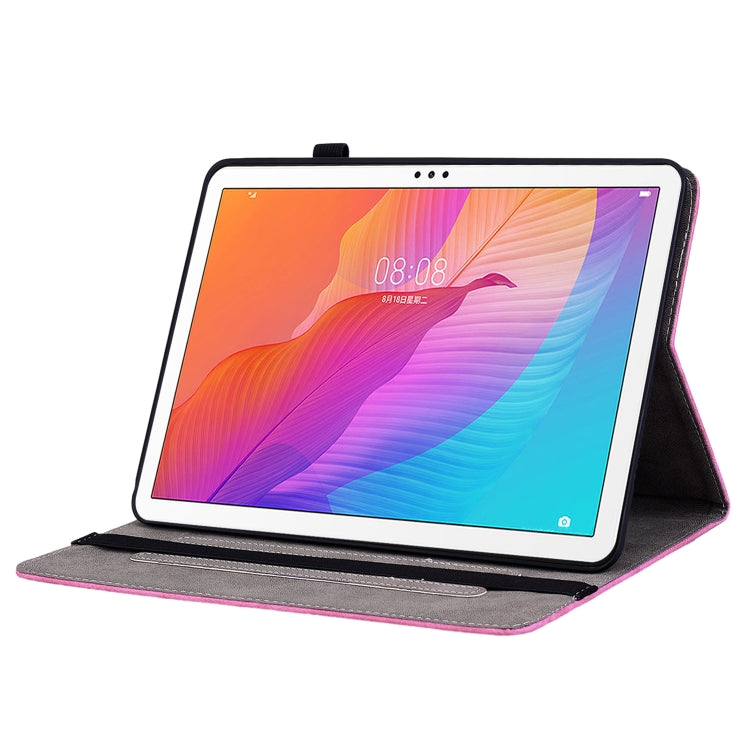 For Huawei MatePad T 10s / Enjoy Tablet 2 Butterfly Rose Embossed Leather Tablet Case(Rose Red) - Huawei Cases by PMC TechLife | Online Shopping South Africa | PMC TechLife | Buy Now Pay Later Mobicred