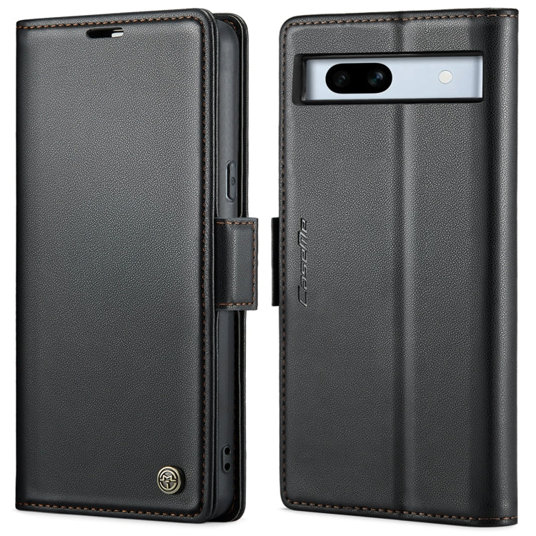 For Google Pixel 7a CaseMe 023 Butterfly Buckle Litchi Texture RFID Anti-theft Leather Phone Case(Black) - Google Cases by CaseMe | Online Shopping South Africa | PMC Jewellery | Buy Now Pay Later Mobicred