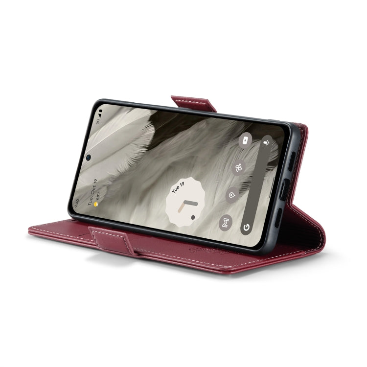 For Google Pixel 8 CaseMe 023 Butterfly Buckle Litchi Texture RFID Anti-theft Leather Phone Case(Wine Red) - Google Cases by CaseMe | Online Shopping South Africa | PMC Jewellery | Buy Now Pay Later Mobicred
