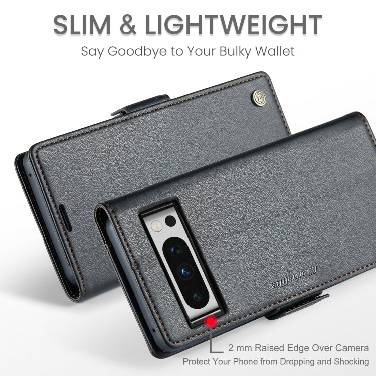 For Google Pixel 8 Pro CaseMe 023 Butterfly Buckle Litchi Texture RFID Anti-theft Leather Phone Case(Black) - free shipping - PMC Jewellery - Order now!