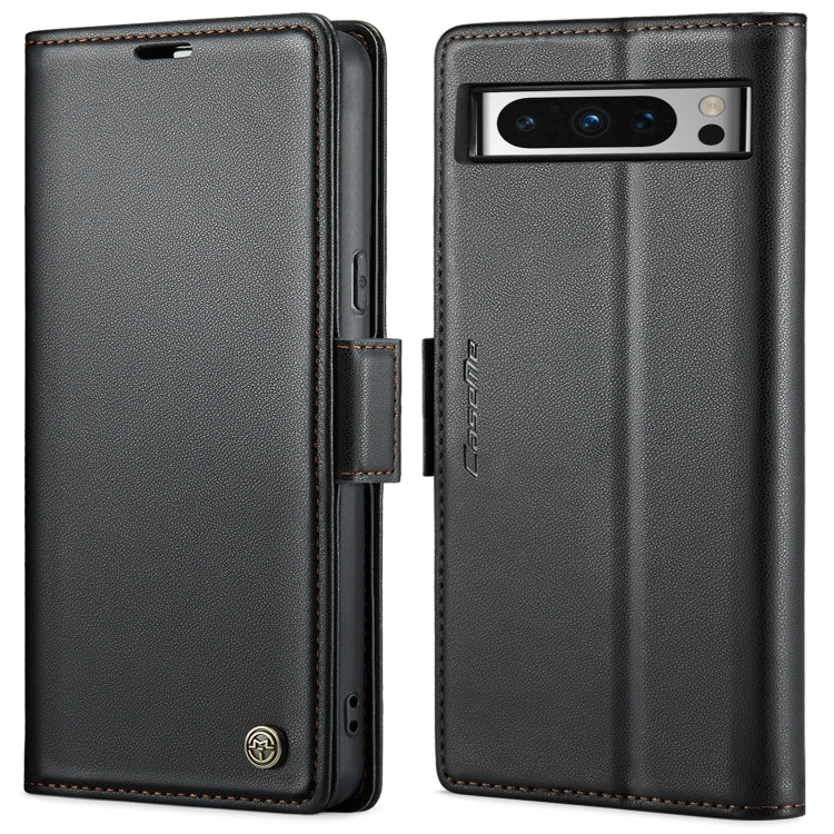 For Google Pixel 8 Pro CaseMe 023 Butterfly Buckle Litchi Texture RFID Anti-theft Leather Phone Case(Black) - free shipping - PMC Jewellery - Order now!