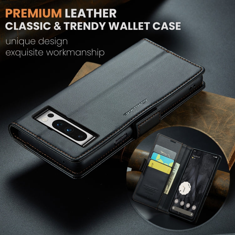 For Google Pixel 8 Pro CaseMe 023 Butterfly Buckle Litchi Texture RFID Anti-theft Leather Phone Case(Black) - free shipping - PMC Jewellery - Order now!