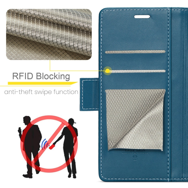 For Google Pixel 8 Pro CaseMe 023 Butterfly Buckle Litchi Texture RFID Anti-theft Leather Phone Case(Blue) - free shipping - PMC Jewellery - Order now!