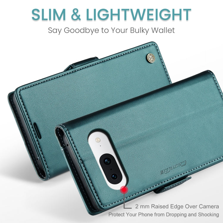 For Google Pixel 8a CaseMe 023 Butterfly Buckle Litchi Texture RFID Anti-theft Leather Phone Case(Pearly Blue) - free shipping - PMC Jewellery - Order now!