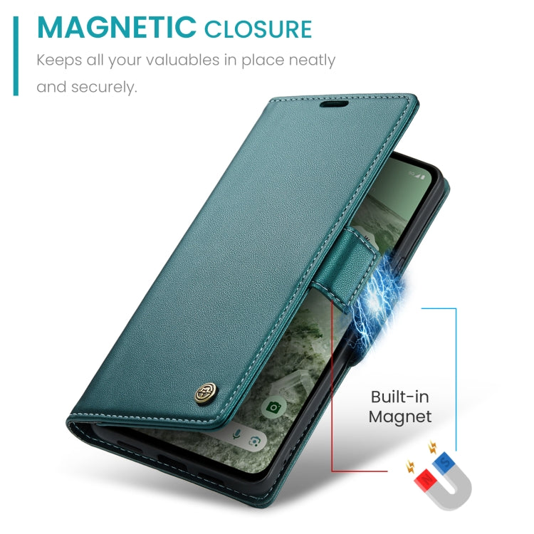 For Google Pixel 8a CaseMe 023 Butterfly Buckle Litchi Texture RFID Anti-theft Leather Phone Case(Pearly Blue) - free shipping - PMC Jewellery - Order now!