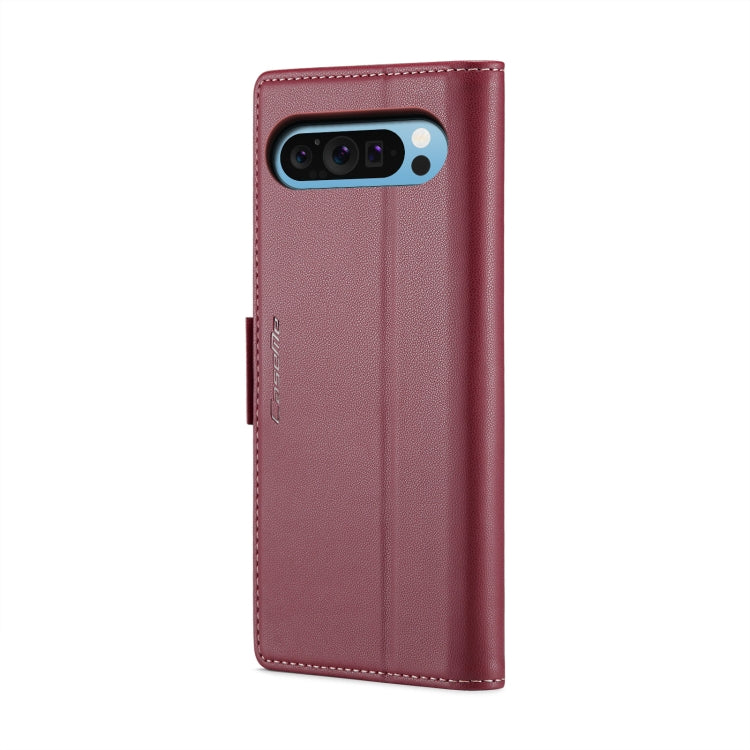For Google Pixel 9 Pro XL CaseMe 023 Butterfly Buckle Litchi Texture RFID Anti-theft Leather Phone Case(Wine Red) - Google Cases by CaseMe | Online Shopping South Africa | PMC TechLife | Buy Now Pay Later Mobicred