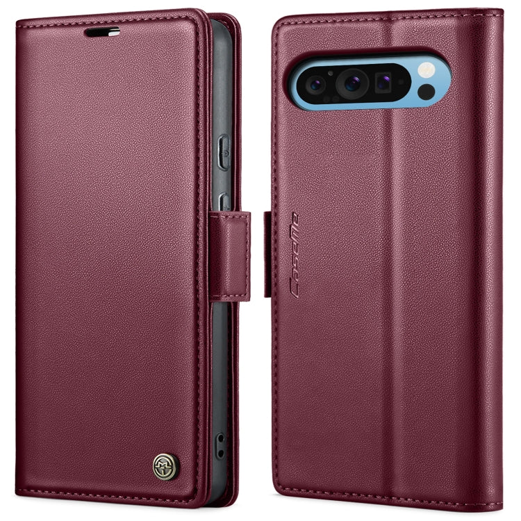 For Google Pixel 9 Pro XL CaseMe 023 Butterfly Buckle Litchi Texture RFID Anti-theft Leather Phone Case(Wine Red) - Google Cases by CaseMe | Online Shopping South Africa | PMC TechLife | Buy Now Pay Later Mobicred