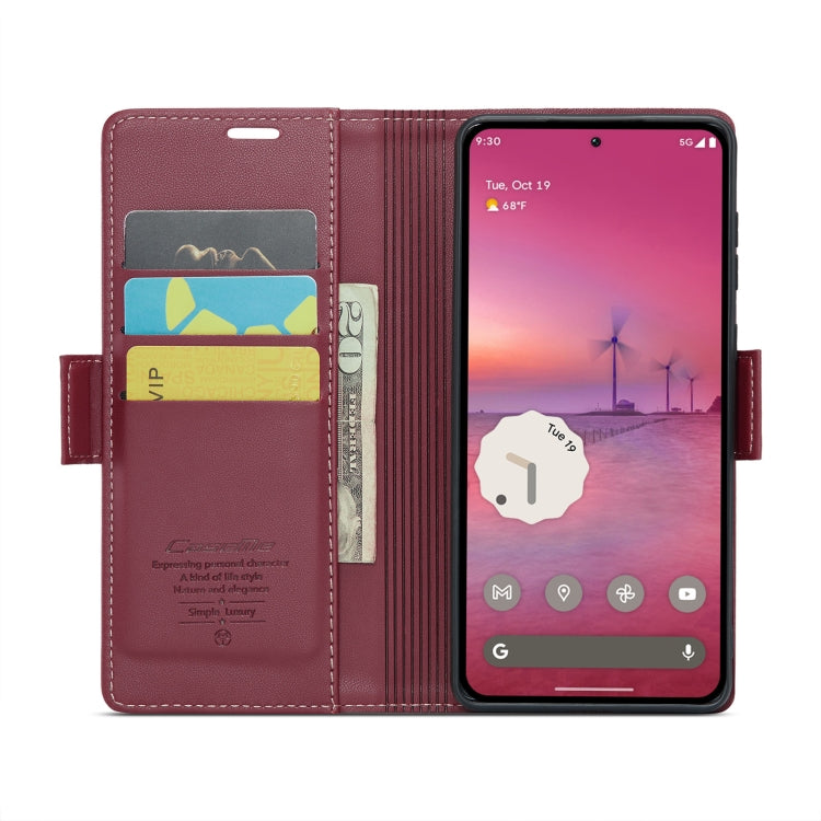 For Google Pixel 9 Pro XL CaseMe 023 Butterfly Buckle Litchi Texture RFID Anti-theft Leather Phone Case(Wine Red) - Google Cases by CaseMe | Online Shopping South Africa | PMC TechLife | Buy Now Pay Later Mobicred