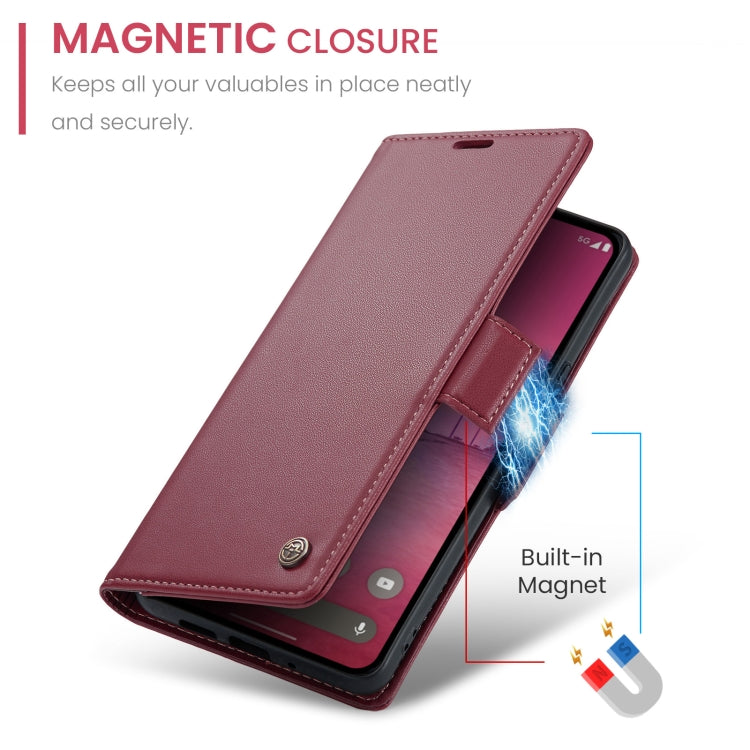 For Google Pixel 9 Pro XL CaseMe 023 Butterfly Buckle Litchi Texture RFID Anti-theft Leather Phone Case(Wine Red) - Google Cases by CaseMe | Online Shopping South Africa | PMC TechLife | Buy Now Pay Later Mobicred