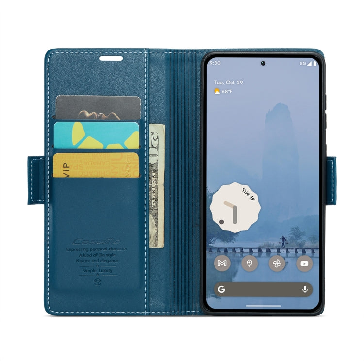 For Google Pixel 9 Pro XL CaseMe 023 Butterfly Buckle Litchi Texture RFID Anti-theft Leather Phone Case(Blue) - Google Cases by CaseMe | Online Shopping South Africa | PMC TechLife | Buy Now Pay Later Mobicred