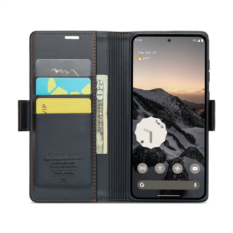 For Google Pixel 9 / 9 Pro CaseMe 023 Butterfly Buckle Litchi Texture RFID Anti-theft Leather Phone Case(Black) - Google Cases by CaseMe | Online Shopping South Africa | PMC TechLife | Buy Now Pay Later Mobicred